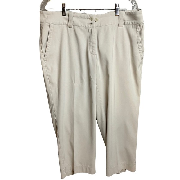 Nike‎ Golf Tour Performance Dri Fit Light Brown Capri Pants Women's Size 12 - Picture 2 of 12